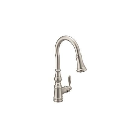 Moen Weymouth Spot Resist Stainless One-Handle High Arc Pulldown Kitchen Faucet S73004SRS